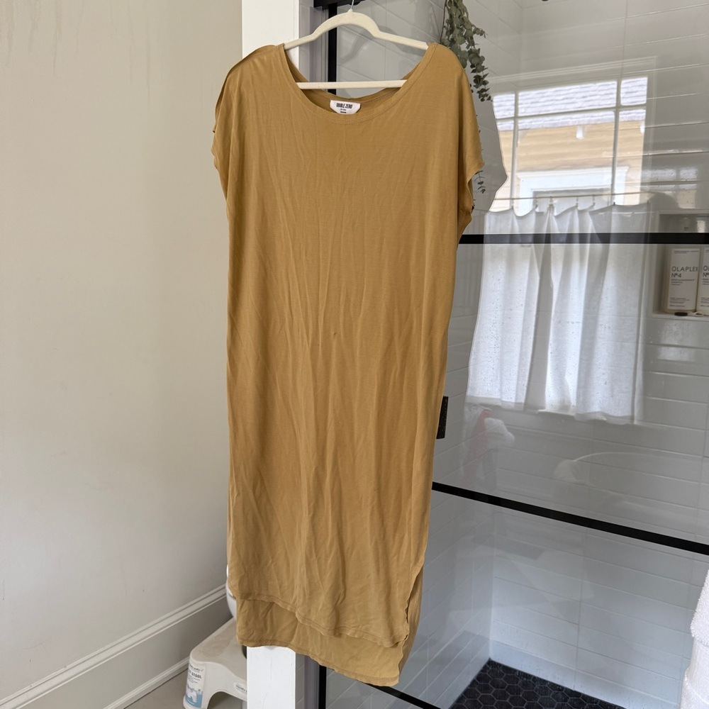 Casual Mustard Yellow Dress